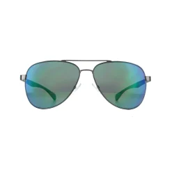 Hugo Boss Aviator|Hugo Boss^Sunglasses BOSS 1077/S V81 Z9 Dark Ruthenium & Black Green M