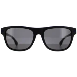 Hugo Boss Polarised|Rectangle^Sunglasses BOSS 1322/S 0VK M9 Matte Black Blue Grey Polarize
