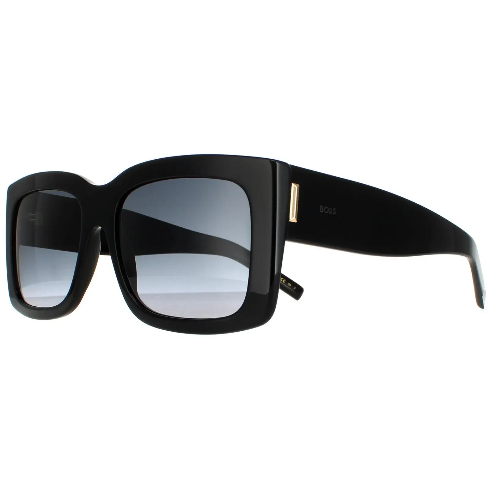 Hugo Boss Rectangle^Sunglasses BOSS 1454/S 807 9O Black Dark Grey Gradient