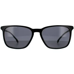 Hugo Boss Rectangle|Hugo Boss^Sunglasses BOSS 1183/S/IT 807 IR Shiny Black Grey