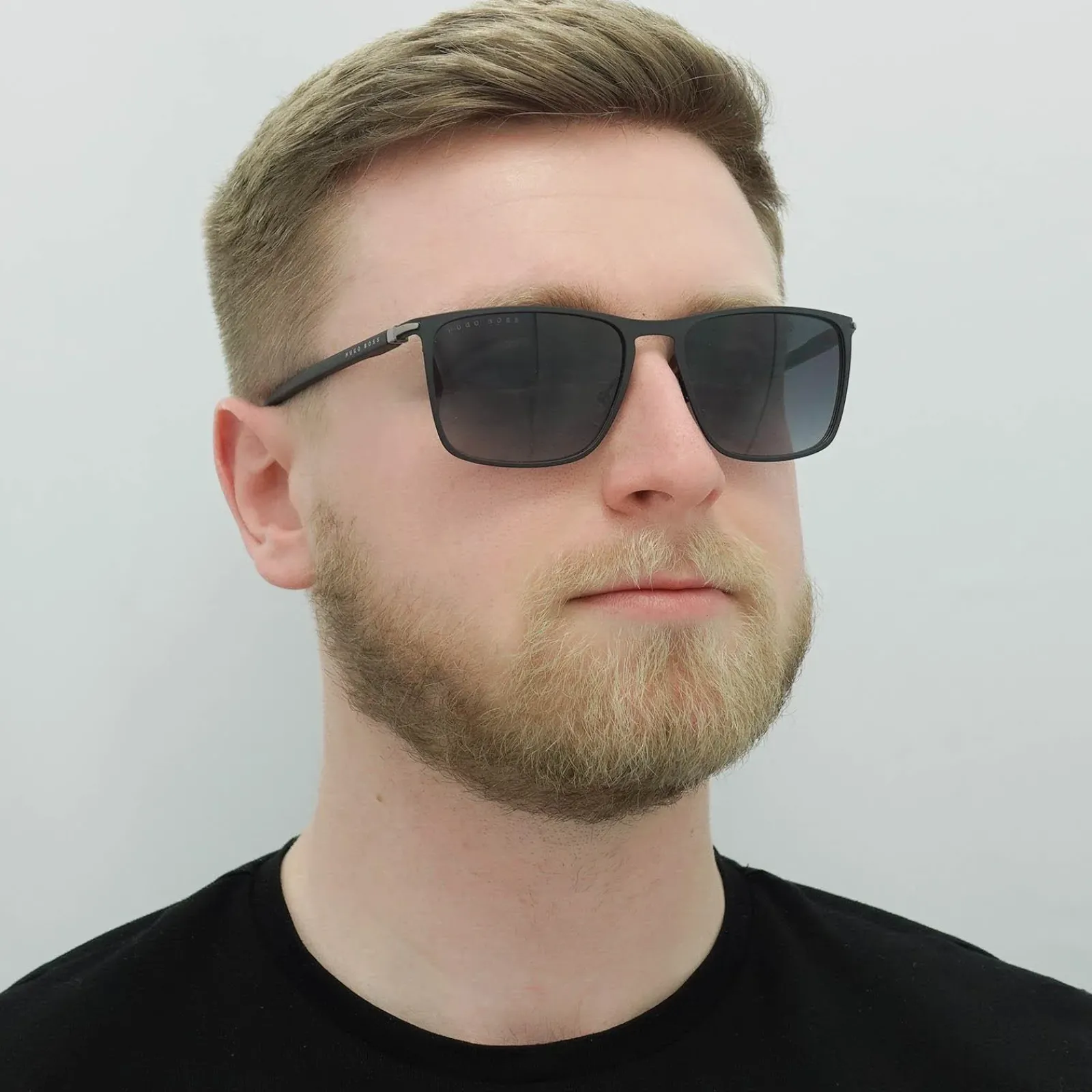 Hugo Boss Rectangle|Hugo Boss^Sunglasses BOSS 1004/S/IT 003 9O Matte Black Grey Gradient