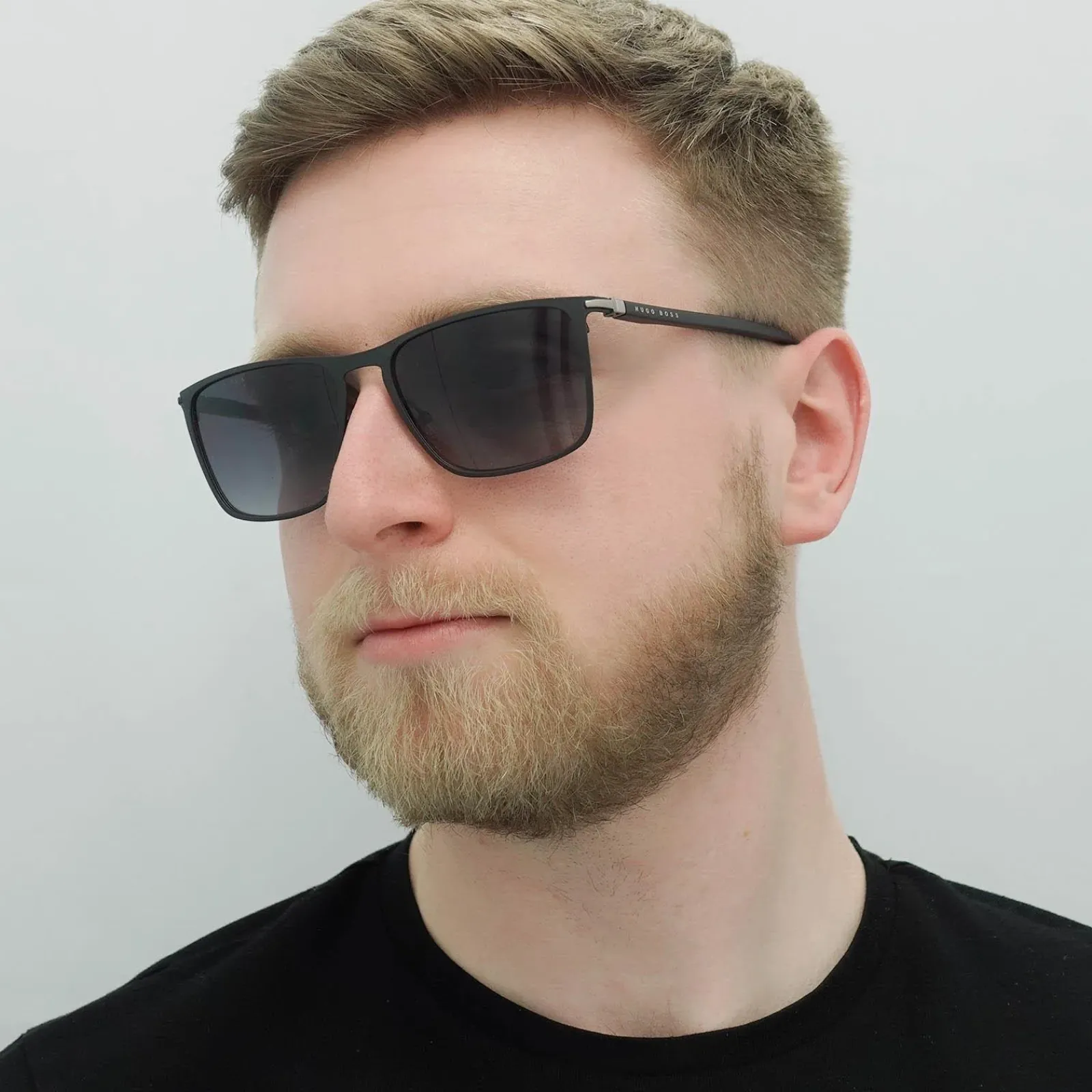 Hugo Boss Rectangle|Hugo Boss^Sunglasses BOSS 1004/S/IT 003 9O Matte Black Grey Gradient