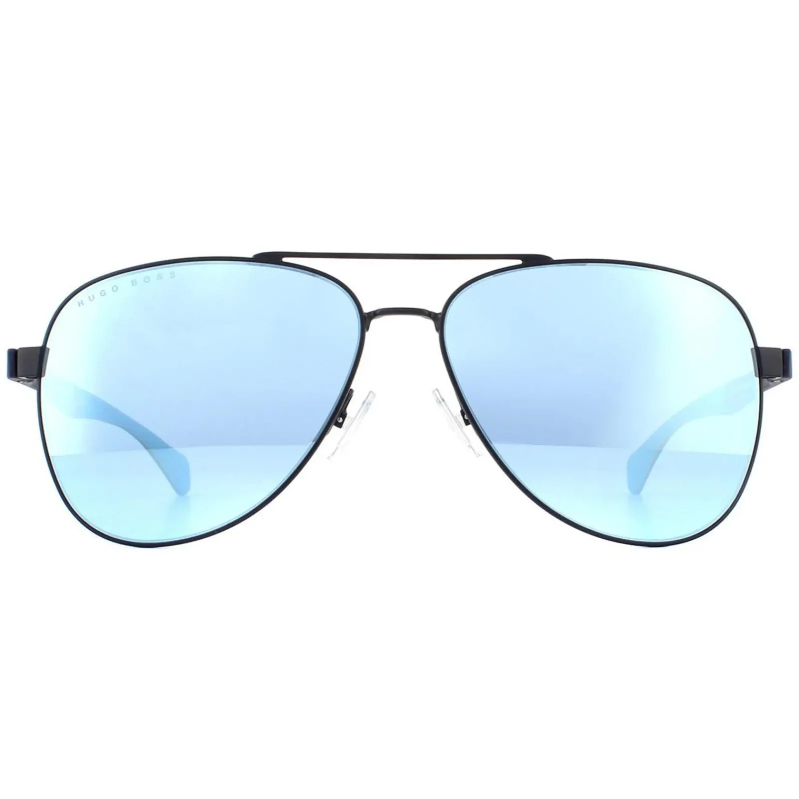 Hugo Boss Aviator|Hugo Boss^Sunglasses BOSS 1077/S FLL 3J Matte Blue Blue Mirror