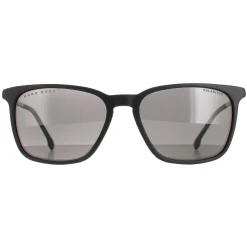 Hugo Boss Polarised|Rectangle^Sunglasses BOSS 1183/S/IT 003 M9 Matte Black Grey Polarised