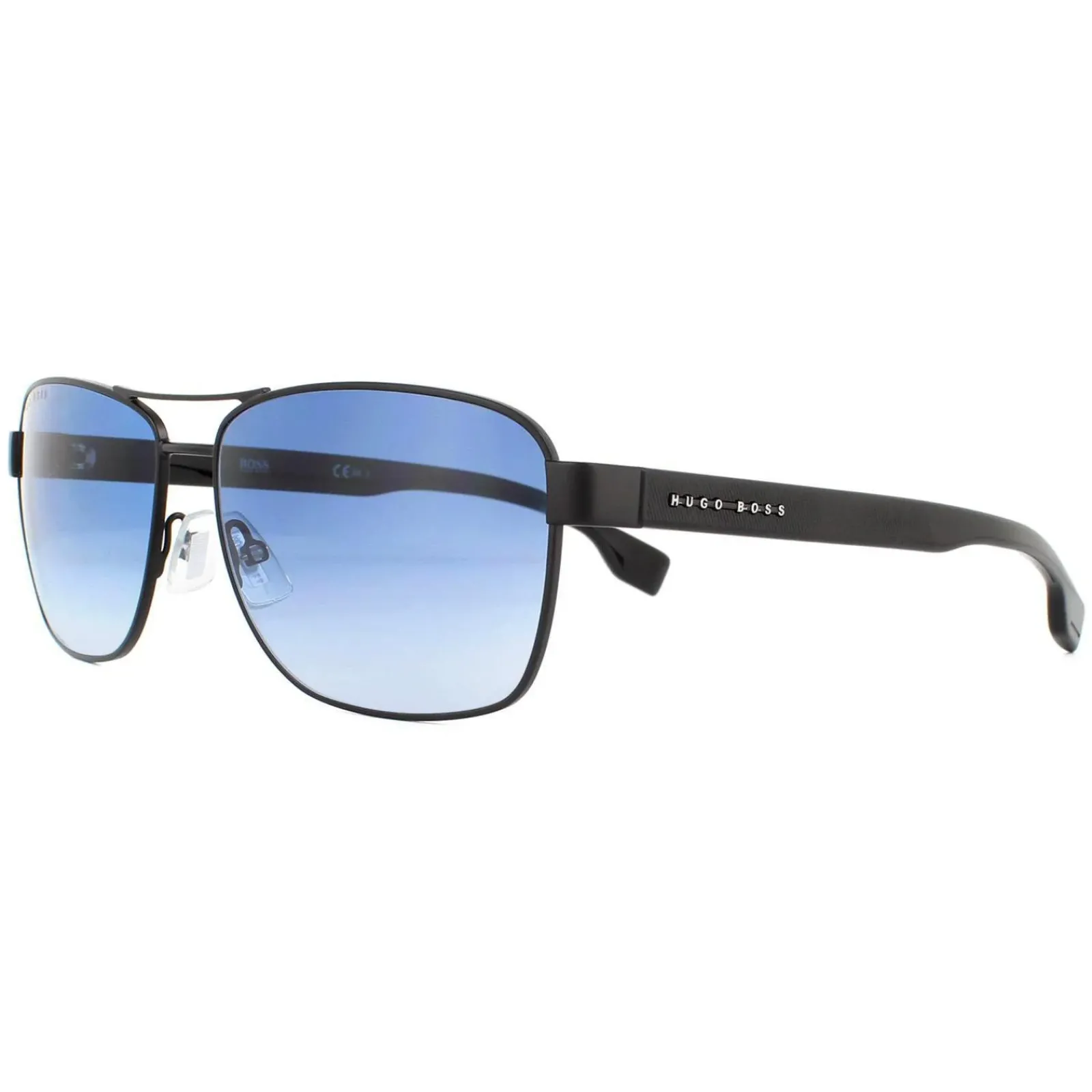 Hugo Boss Rectangle|Hugo Boss^Sunglasses BOSS 1240/S 003/08 Matte Black Blue Gradient