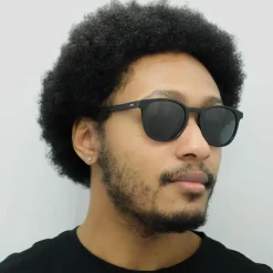 Hugo Boss Round|Hugo Boss^Sunglasses 0922/S 807 IR Black Grey Blue