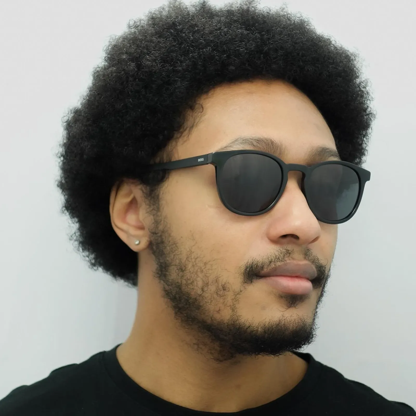 Hugo Boss Round|Hugo Boss^Sunglasses 0922/S 807 IR Black Grey Blue