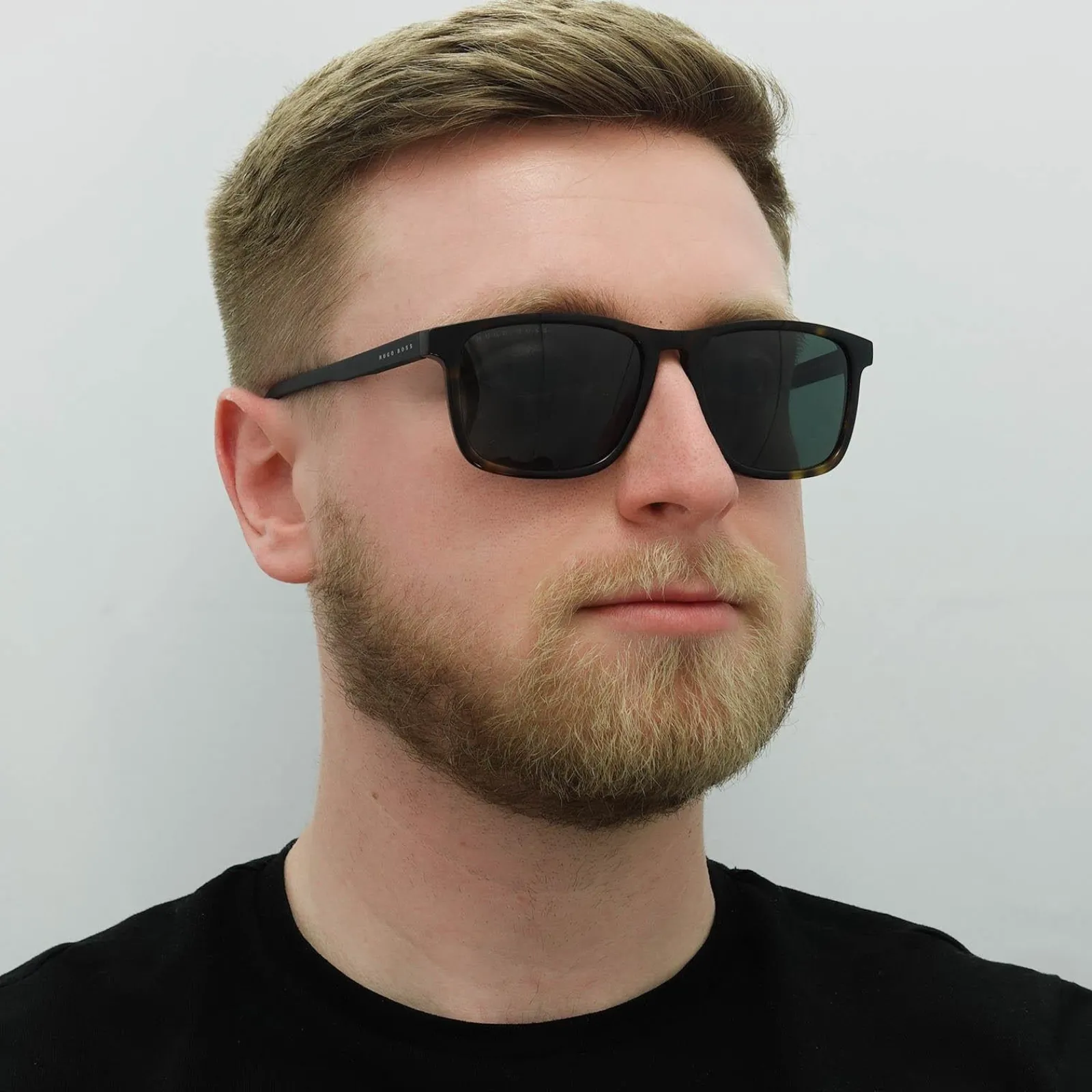 Hugo Boss Square|Hugo Boss^Sunglasses 0921/S 086 QT Dark Havana Green