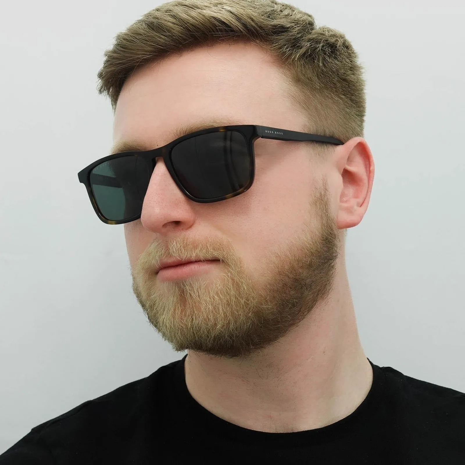 Hugo Boss Square|Hugo Boss^Sunglasses 0921/S 086 QT Dark Havana Green
