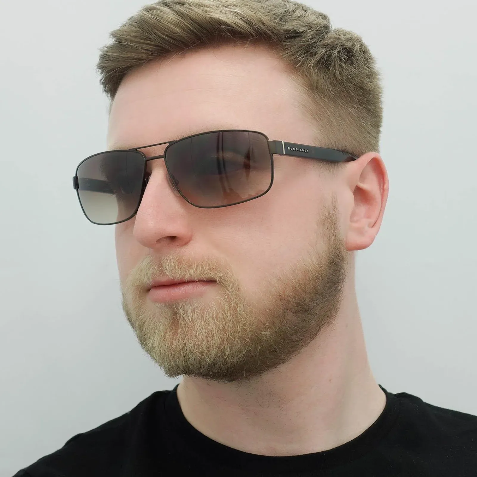 Hugo Boss Rectangle|Hugo Boss^Sunglasses 1035/S 4IN HA Matte Brown Brown Gradient