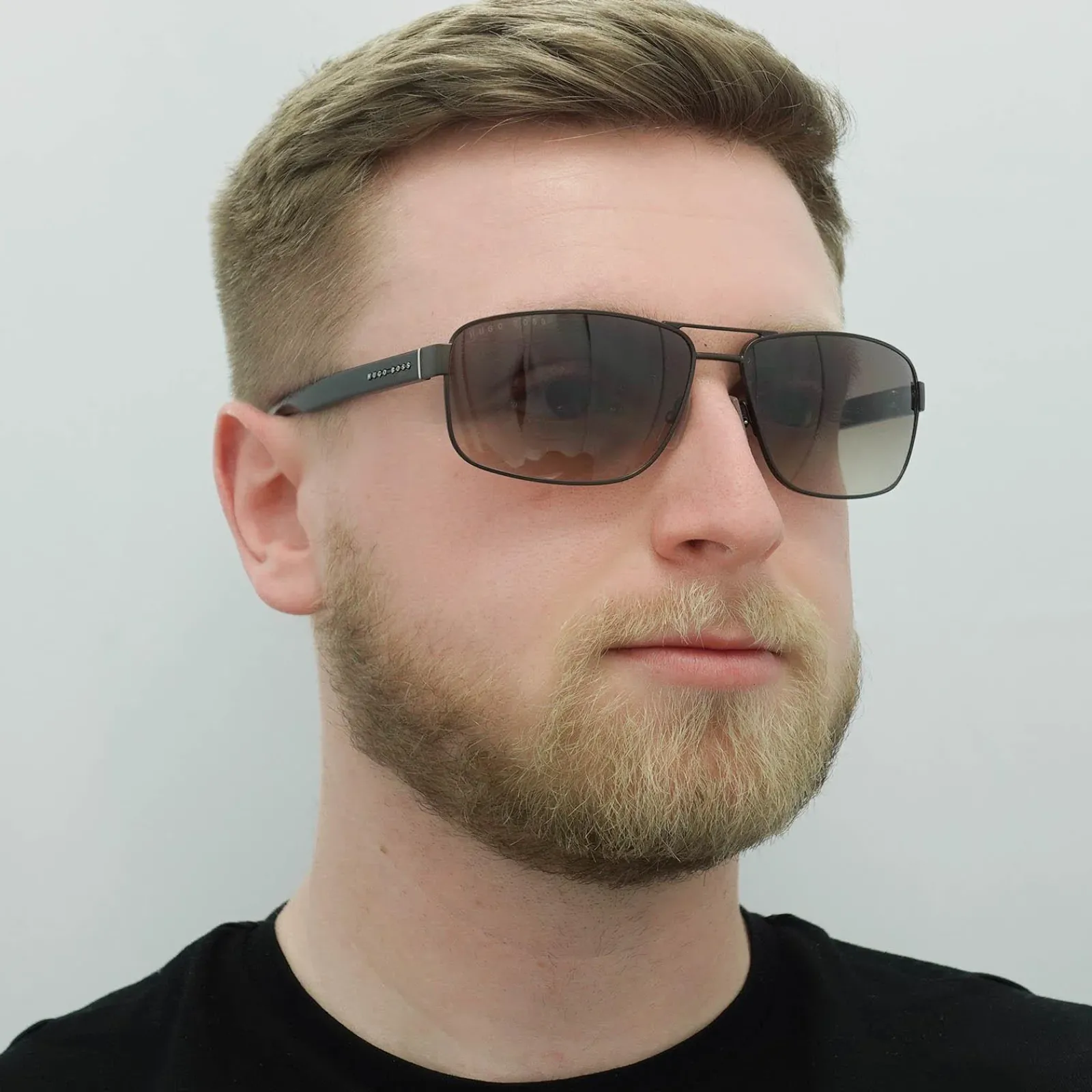 Hugo Boss Rectangle|Hugo Boss^Sunglasses 1035/S 4IN HA Matte Brown Brown Gradient