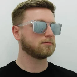 Hugo by Hugo Boss Square^Sunglasses HG 1069/S 900 T4 Crystal Silver Mirror