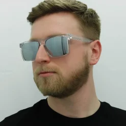 Hugo by Hugo Boss Square^Sunglasses HG 1069/S 900 T4 Crystal Silver Mirror