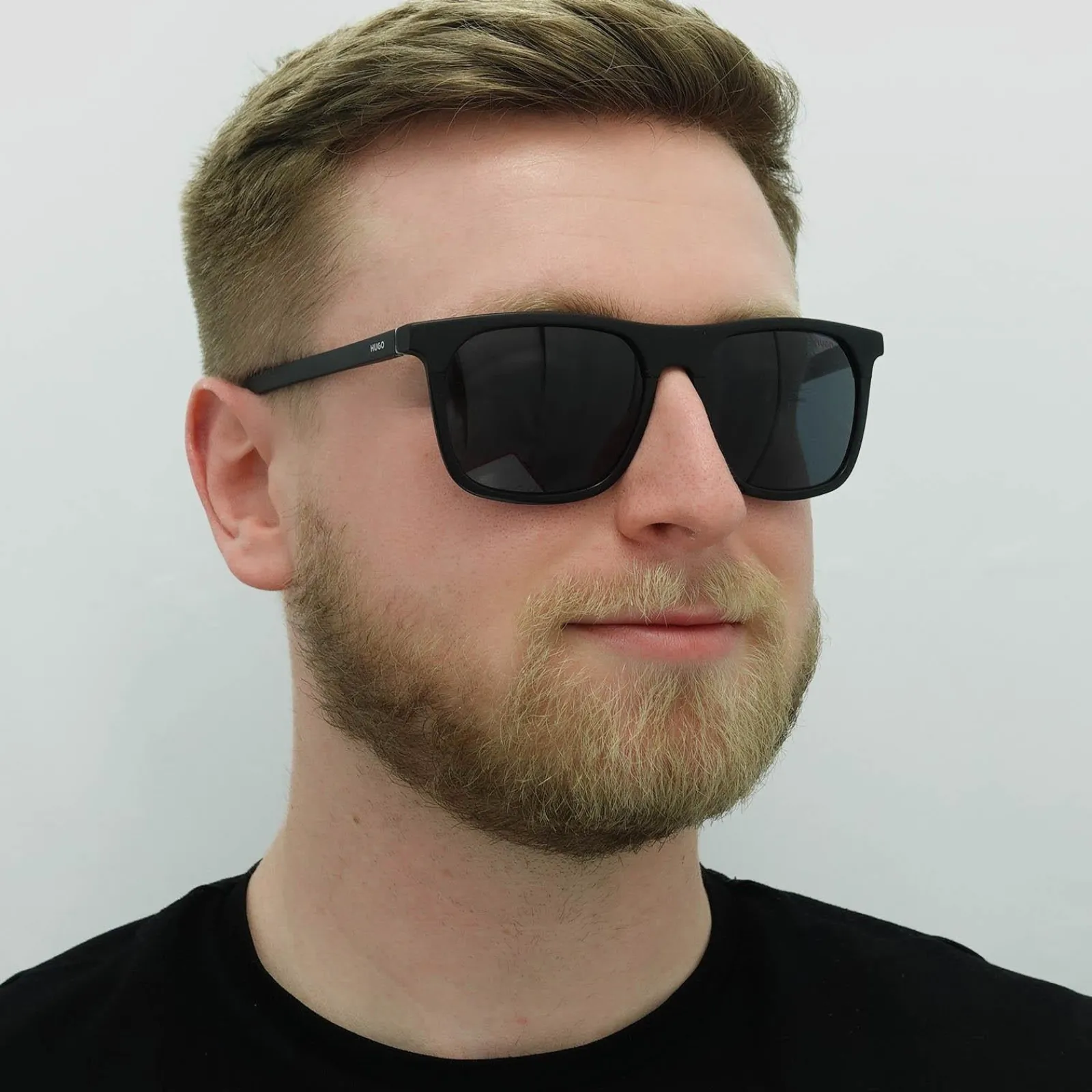 Hugo by Hugo Boss Rectangle^Sunglasses HG 1086/S 003 IR Matte Black Grey Blue
