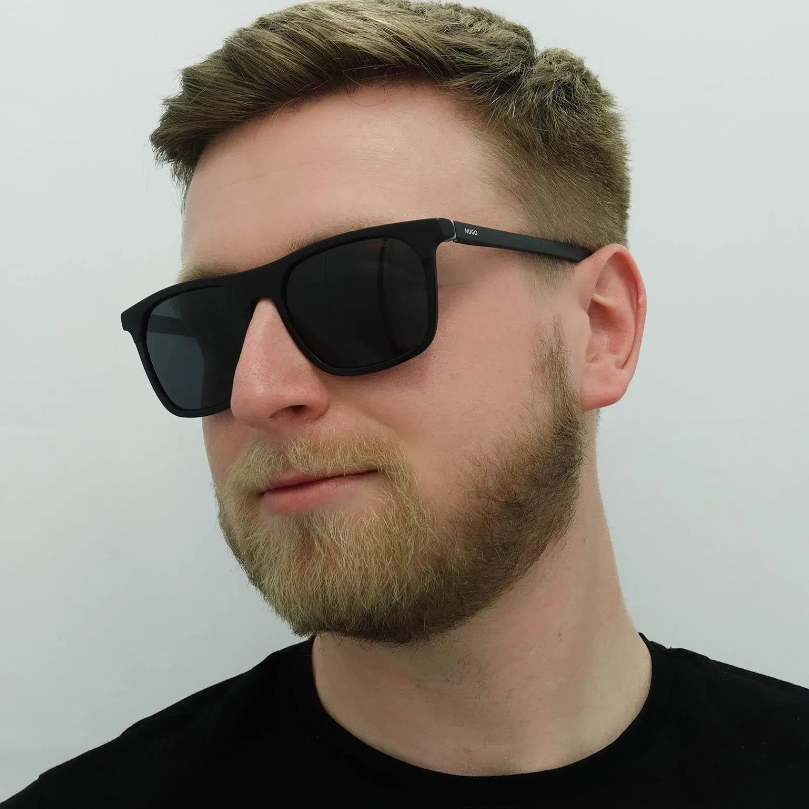 Hugo by Hugo Boss Rectangle^Sunglasses HG 1086/S 003 IR Matte Black Grey Blue