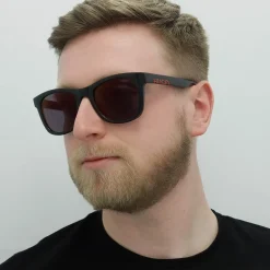 Hugo by Hugo Boss Rectangle^Sunglasses HG 1070/S 807 AO Shiny Black Red Mirror