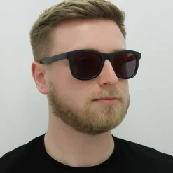 Hugo by Hugo Boss Rectangle^Sunglasses HG 1070/S 807 AO Shiny Black Red Mirror
