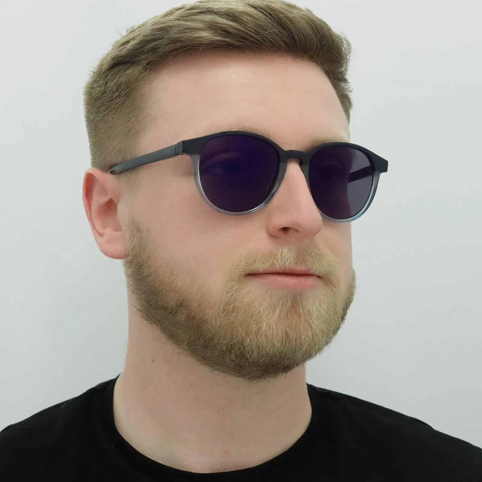 Hugo by Hugo Boss Round^Sunglasses HG1127/S ZX9/XT Matte Blue Turquoise Blue