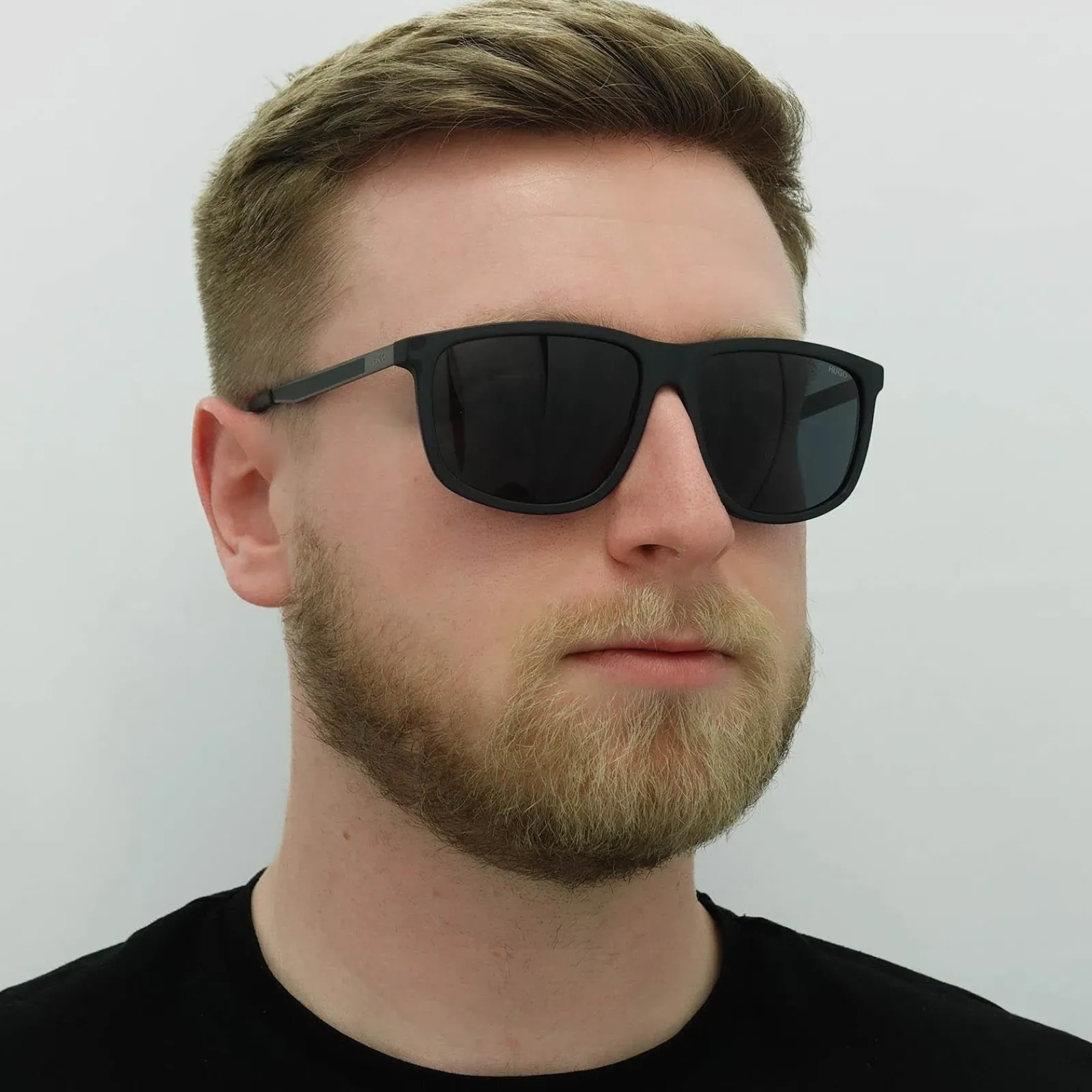 Hugo by Hugo Boss Rectangle^Sunglasses HG 1138S 003 IR Matte Black Grey