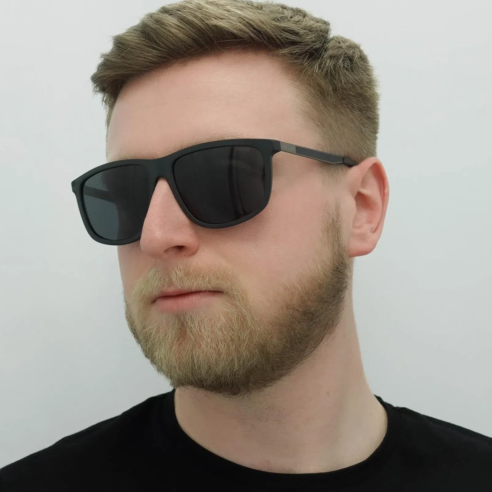 Hugo by Hugo Boss Rectangle^Sunglasses HG 1138S 003 IR Matte Black Grey