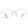 INVU Round|Round^Glasses Frames B3117 B White Gold Men Women