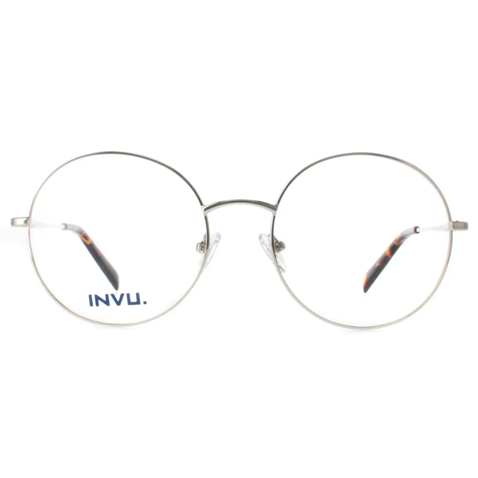 INVU Round|Round^Glasses Frames B3117 B White Gold Men Women