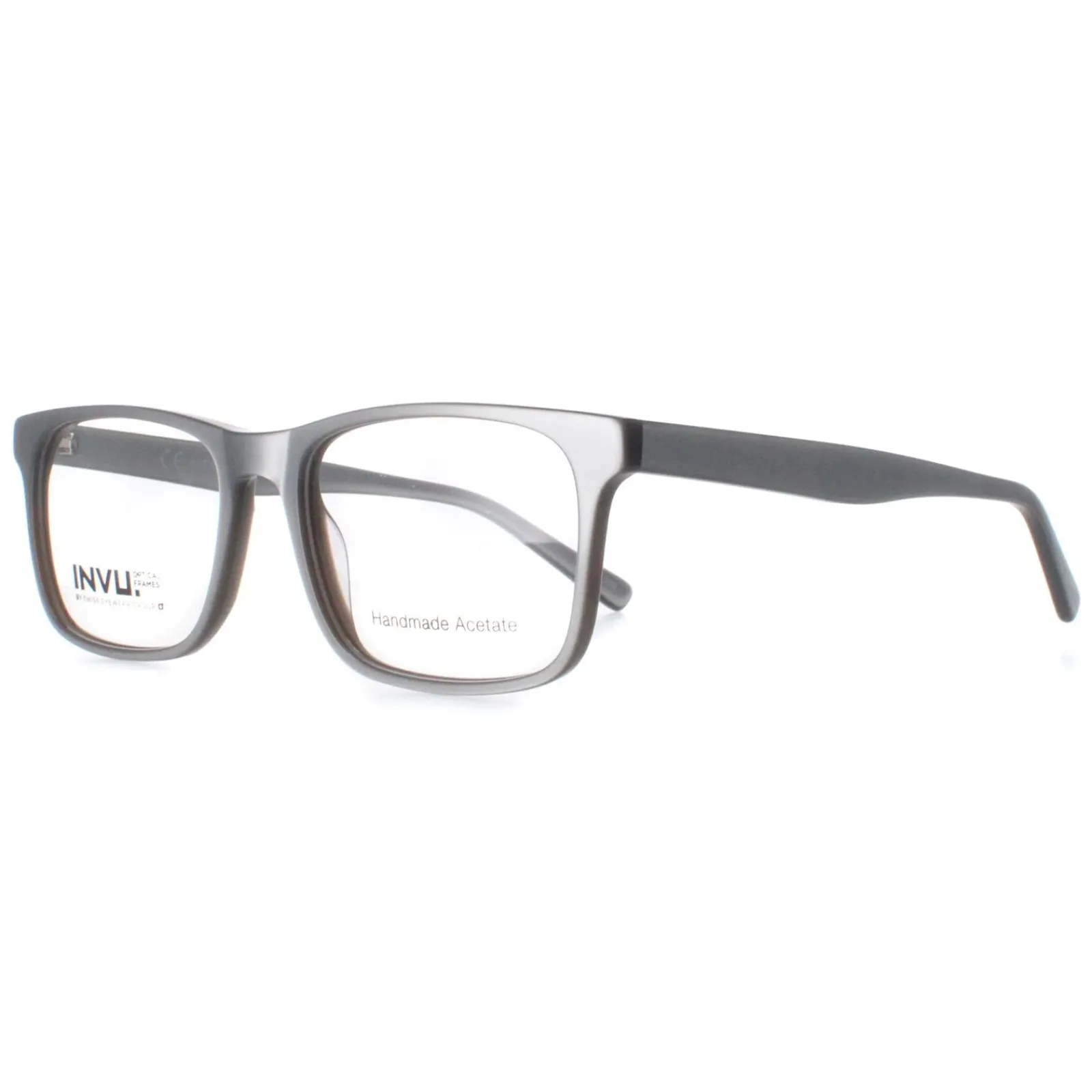 INVU Rectangle|Rectangle^Glasses Frames B4008 C Silver Petrol Men Women