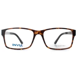INVU Rectangle^Glasses Frames B4425 C Tortoise Matte Demi Men