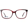 INVU Square^Glasses Frames B4107 C Transparent Burgundy Women