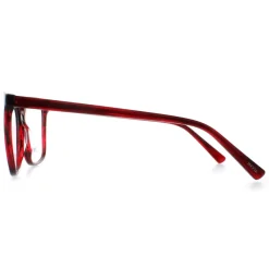 INVU Square^Glasses Frames B4107 C Transparent Burgundy Women