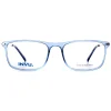 INVU Rectangle|Rectangle^Glasses Frames B4135 C Transparent Blue Dove Silver Men Women