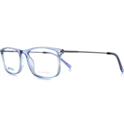 INVU Rectangle|Rectangle^Glasses Frames B4135 C Transparent Blue Dove Silver Men Women