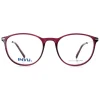 INVU Round|Round^Glasses Frames B4116 C Transparent Burgundy Casis Silver Women