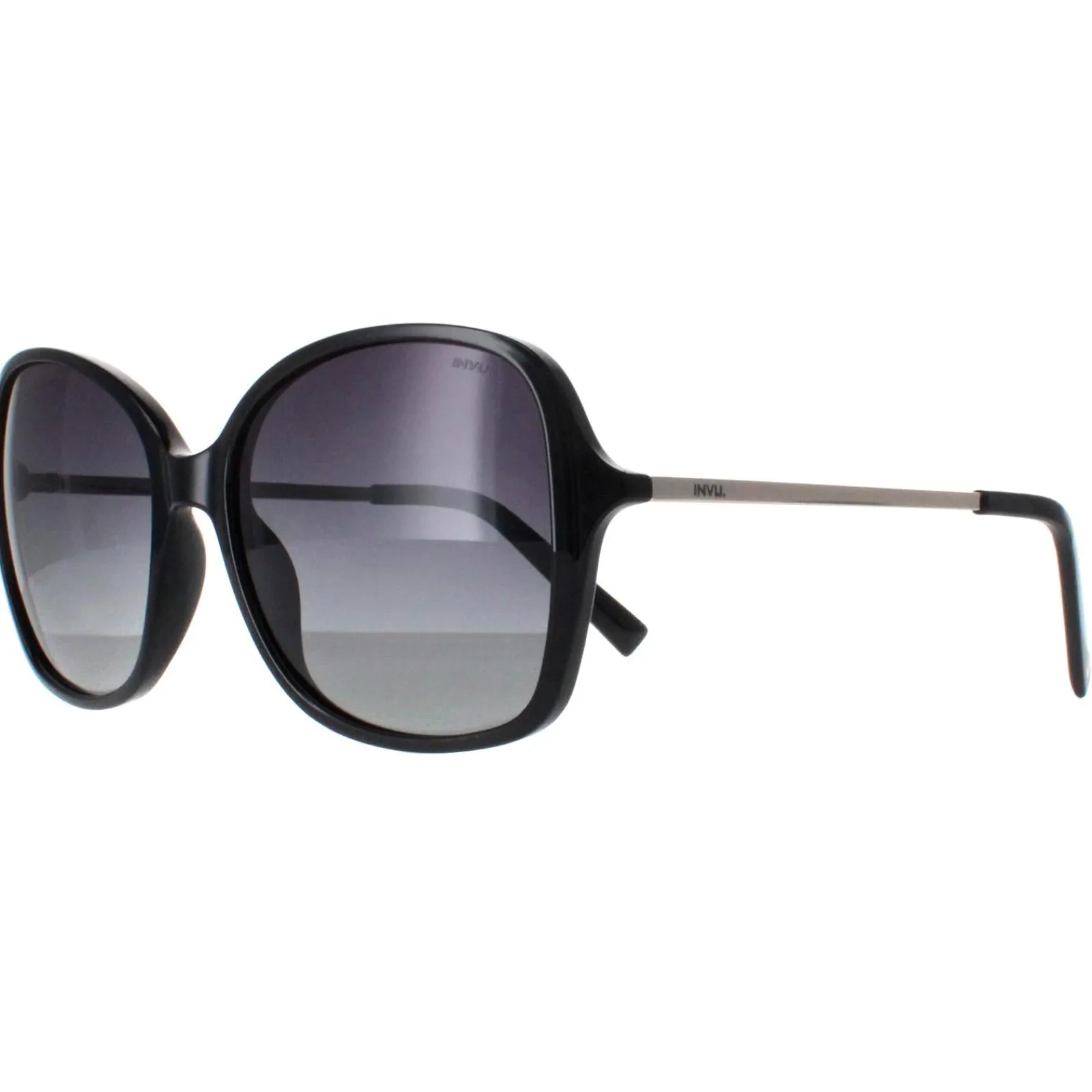 INVU Square|Polarised^Sunglasses B2133 A Black Grey Polarized