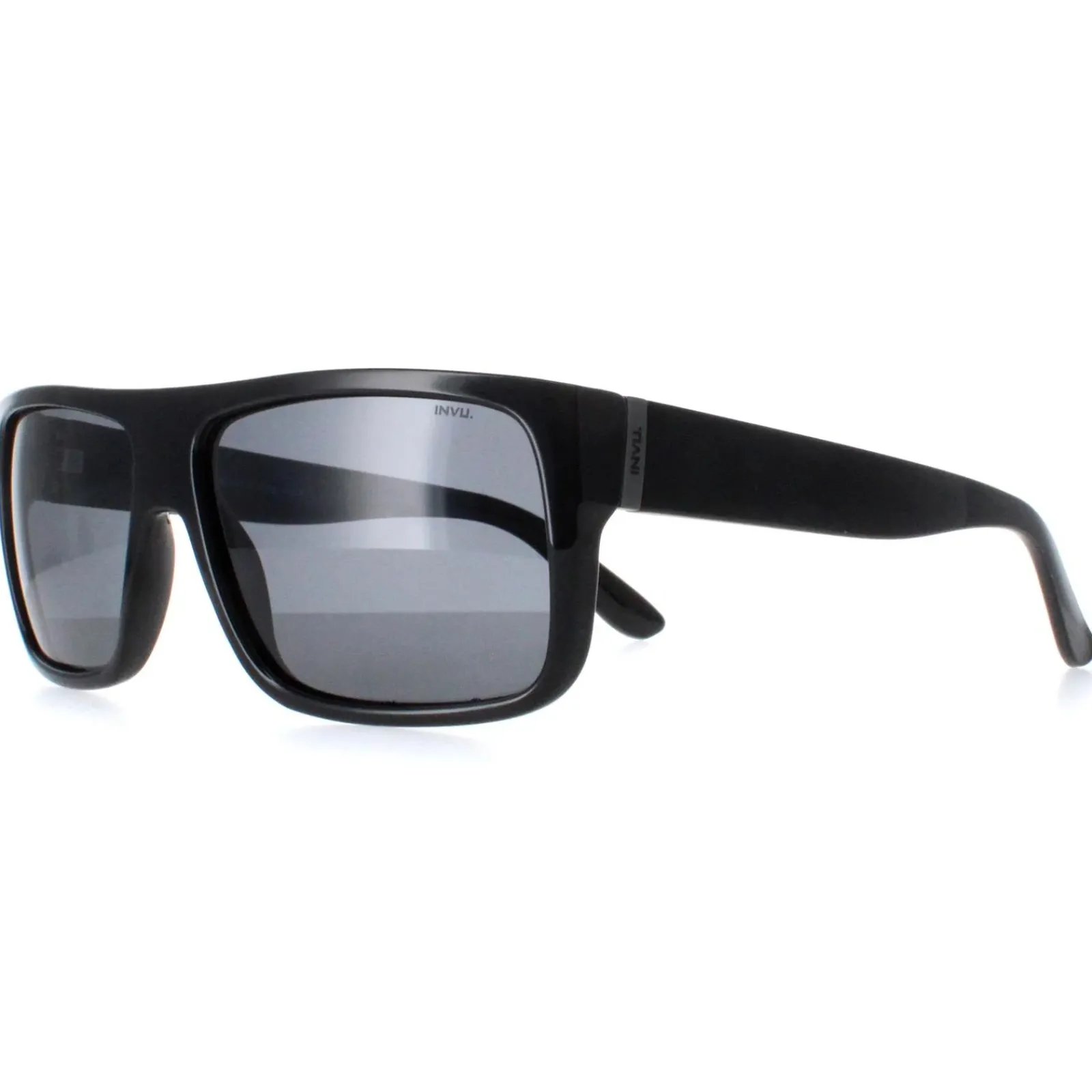 INVU Polarised|Rectangle^Sunglasses B2130 A Black Grey Polarized