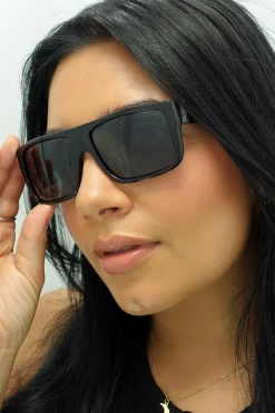 INVU Polarised|Rectangle^Sunglasses B2130 A Black Grey Polarized