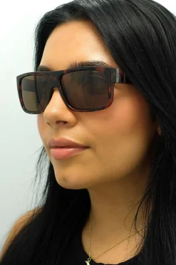 INVU Polarised|Rectangle^Sunglasses B2130 B Demi Tortoise Brown Brown Polarized