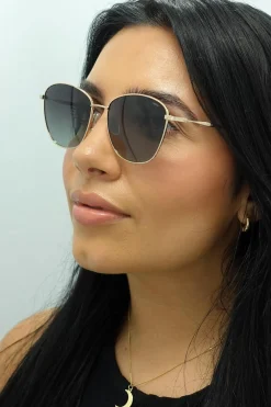 INVU Polarised|Butterfly^Sunglasses B1119 B Gold Grey Polarized