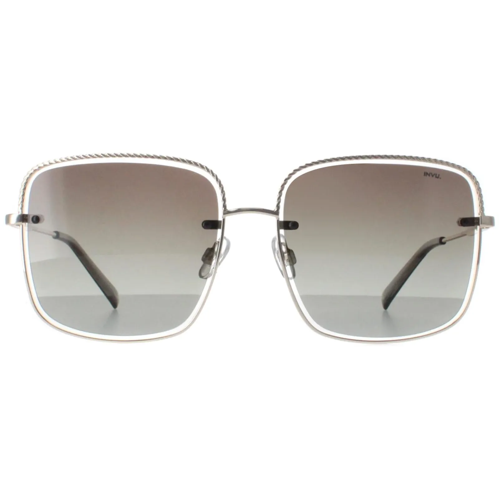 INVU Square|Polarised^Sunglasses B1112 B Gold Grey Polarized