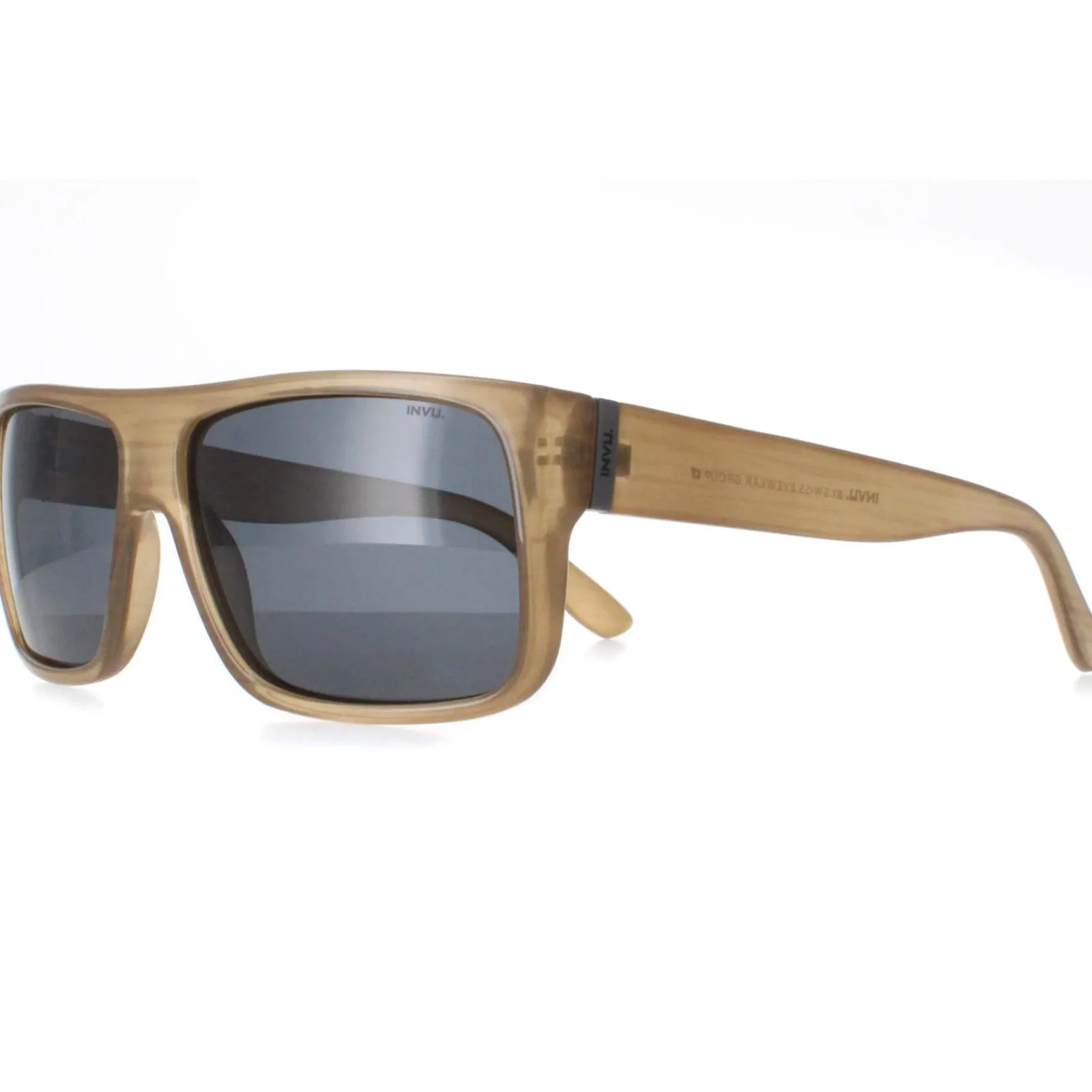 INVU Polarised|Rectangle^Sunglasses B2130 C Beige Cloudy Demi Blue Polarized