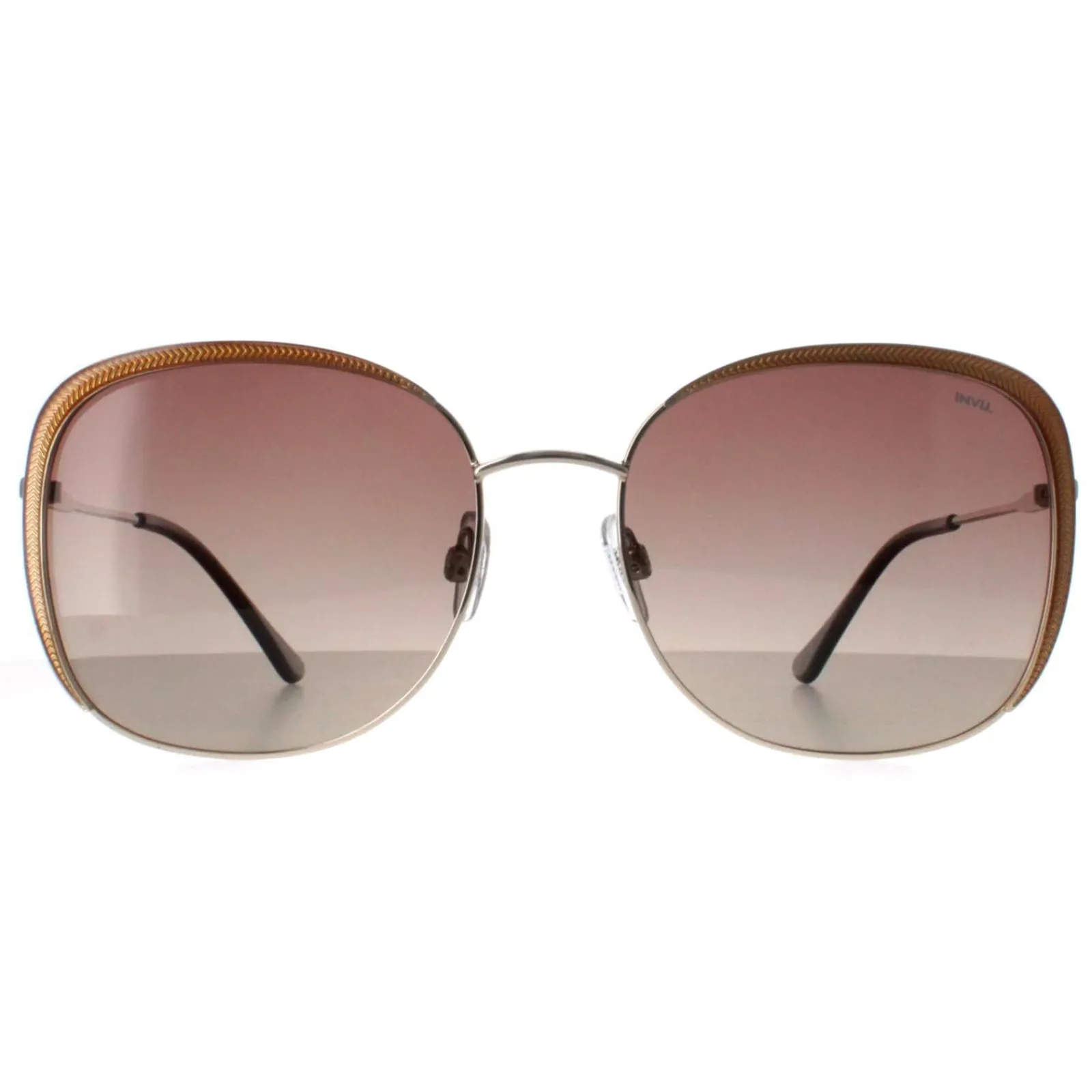 INVU Polarised^Sunglasses B1018 C Gold Beige Brown Polarized