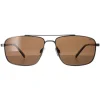 INVU Polarised|Rectangle^Sunglasses B1109 C Matte Gunmetal Brown Polarized