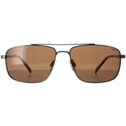 INVU Polarised|Rectangle^Sunglasses B1109 C Matte Gunmetal Brown Polarized