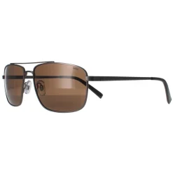 INVU Polarised|Rectangle^Sunglasses B1109 C Matte Gunmetal Brown Polarized