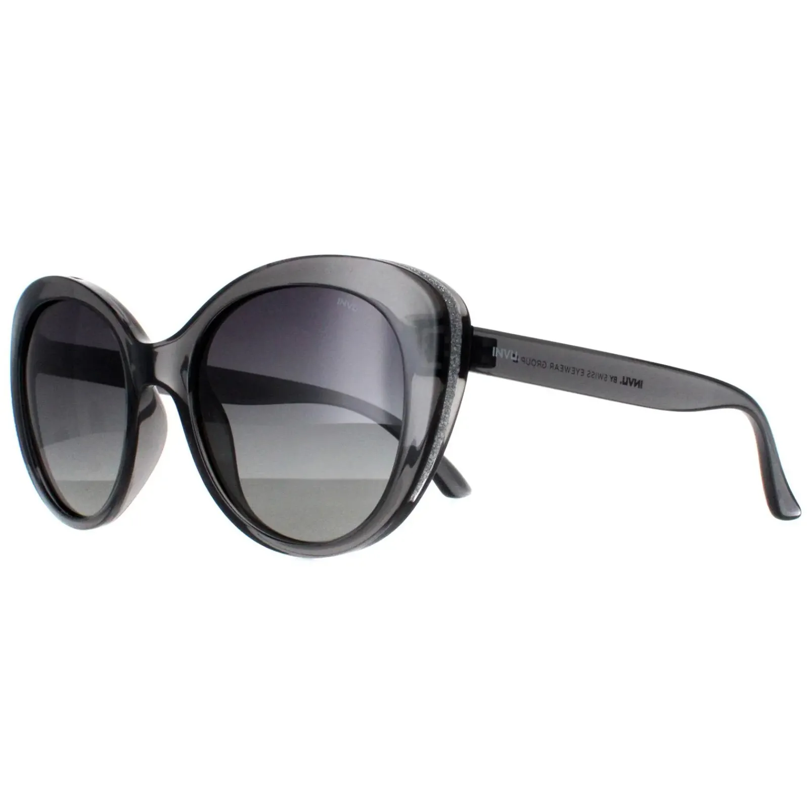 INVU Polarised|Cat-Eye^Sunglasses B2041 C Transparent Grey Grey Polarized