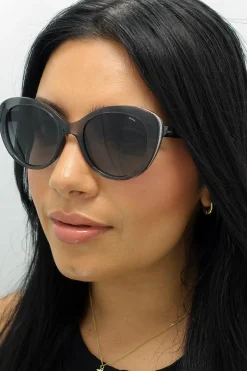 INVU Polarised|Cat-Eye^Sunglasses B2041 C Transparent Grey Grey Polarized