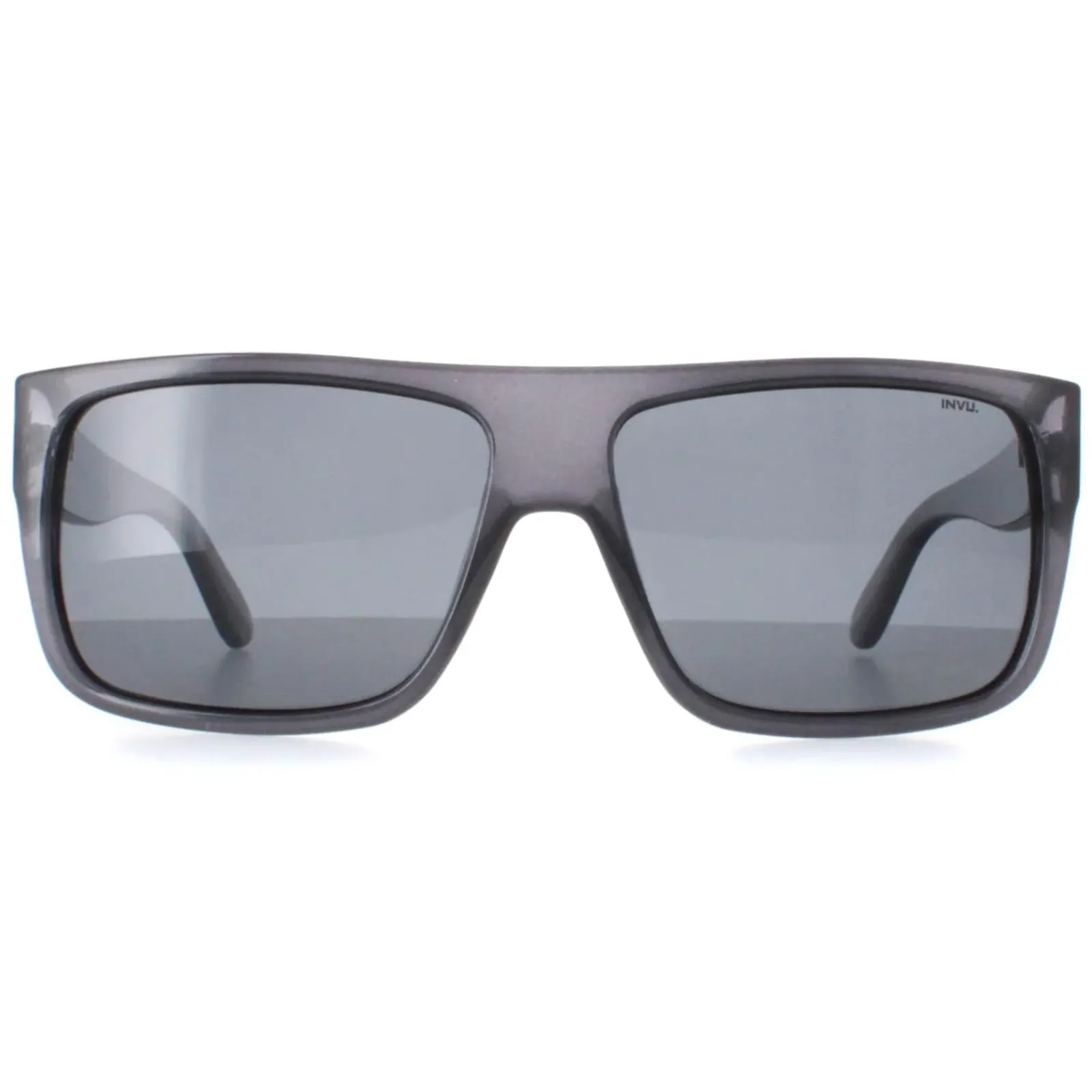 INVU Polarised|Rectangle^Sunglasses B2130 D Milky Grey Crystal Grey Polarized