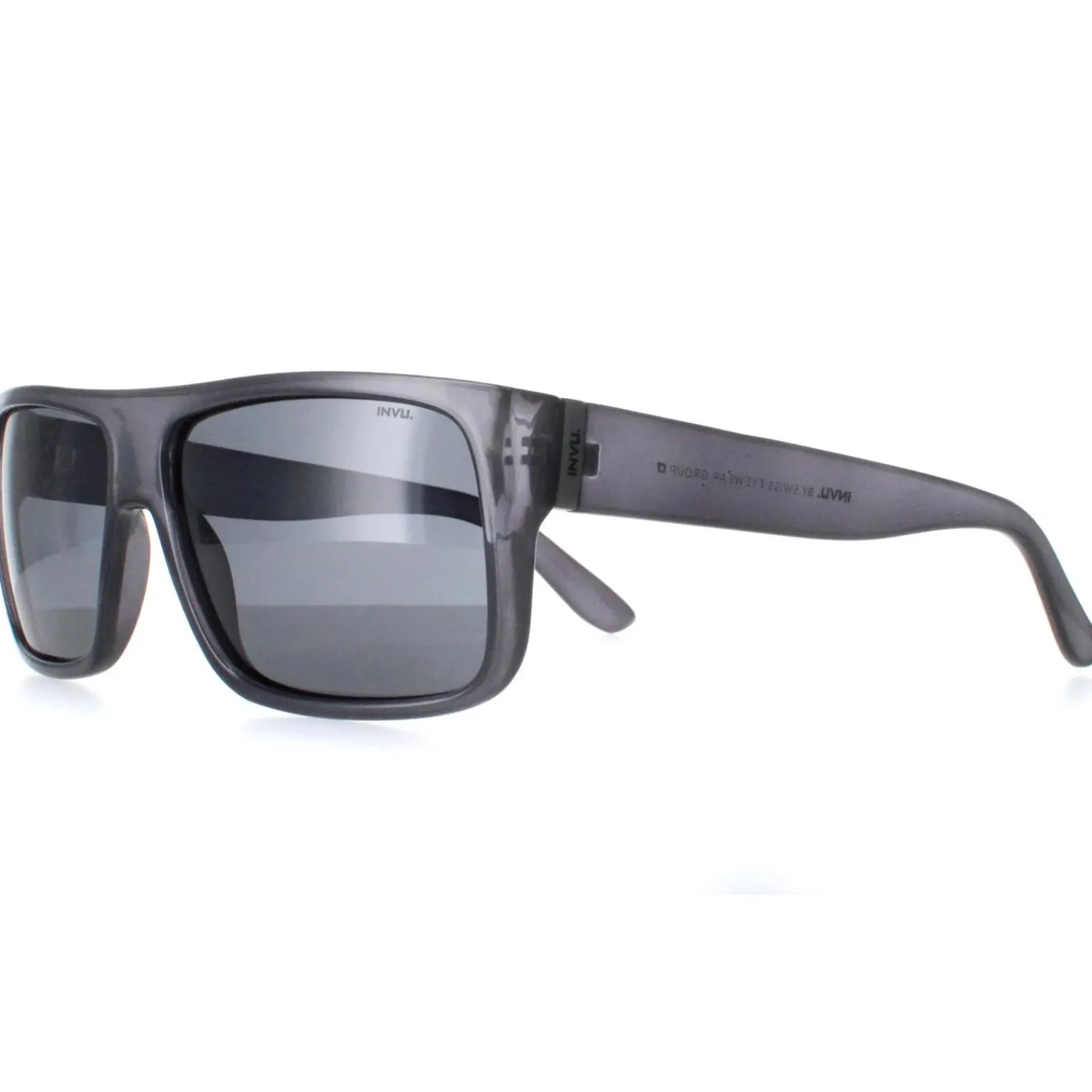 INVU Polarised|Rectangle^Sunglasses B2130 D Milky Grey Crystal Grey Polarized