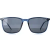 INVU Polarised|Rectangle^Sunglasses B2125 D Transparent Crystal Blue Dark Blue Polarized