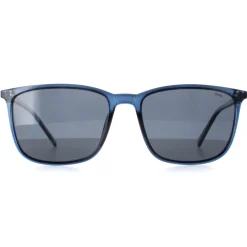 INVU Polarised|Rectangle^Sunglasses B2125 D Transparent Crystal Blue Dark Blue Polarized